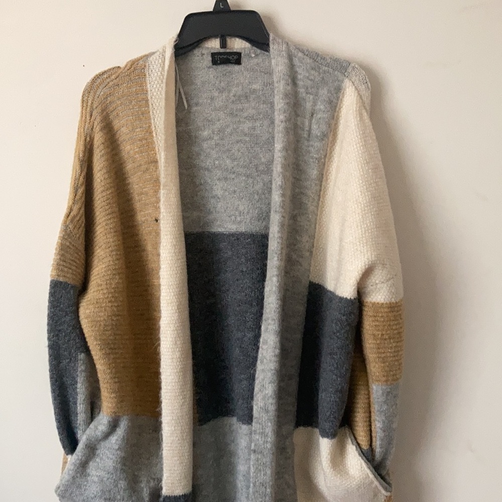 Topshop Patchwork Oversize Cardigan Sweaters - image 3
